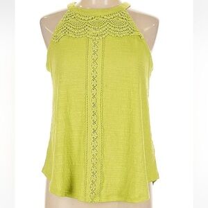 Cable and Gauge Lime Green Sleeveless Women's Top